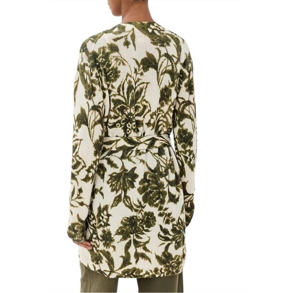 NEW FIGUE erika cardigan wool cashmere blend sweater in woodland green 698$ L - Picture 3 of 10